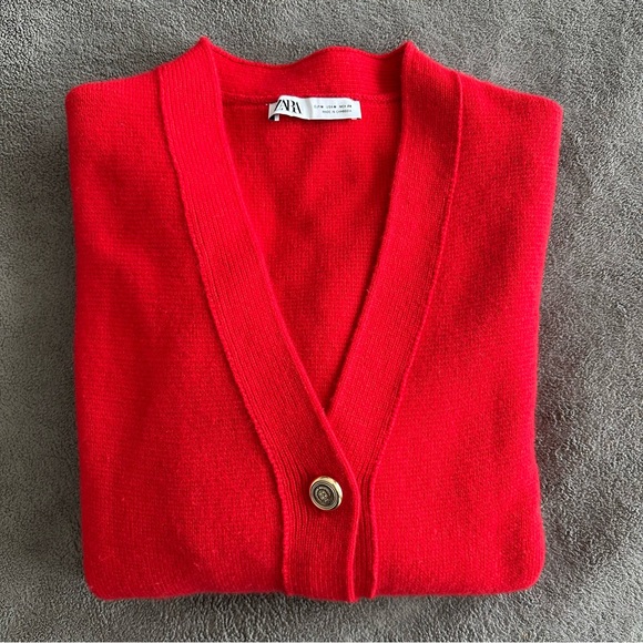 ZARA Oversized 100% Wool Cardigan (M) - Picture 16 of 16